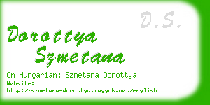 dorottya szmetana business card